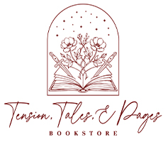 Tension, Tales, & Pages Bookstore Logo